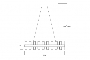 Подвесная люстра d.80см 80X80 CM