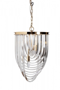 Светильник потолочный стекло/золото d40*61см