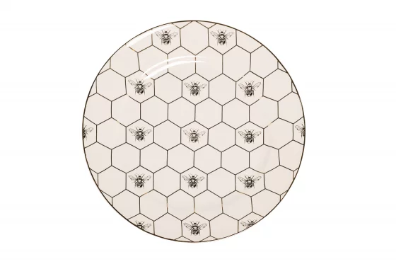 Тарелка обеденная HONEYCOMB пчёлки 26X2 CM 1