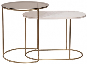 Комплект из двух столиков Nobu 48X48X56  / 66X37X46 CM