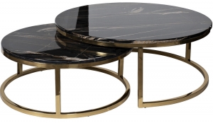 Комплект из двух столиков Gilly 100X100X41 / 80X80X34 CM