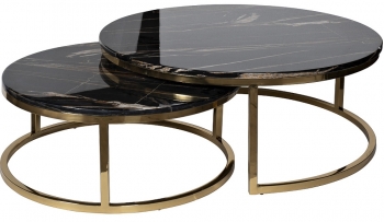 Комплект из двух столиков Gilly 100X100X41 / 80X80X34 CM