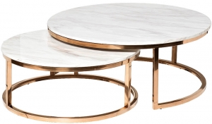 Комплект из двух столиков Davos 100X100X41 / 80X80X34 CM