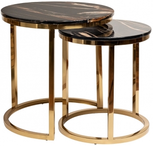 Комплект из двух столиков Gilly 60X60X63 / 47X47X55 CM