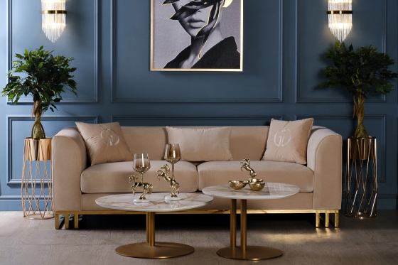 Стол журнальный Opulent Sunburst 82X70X36 CM 5