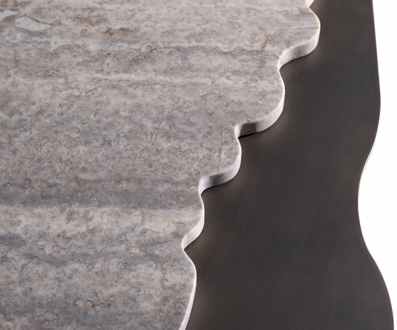 Стол журнальный Travertine 120X120X29 CM 5