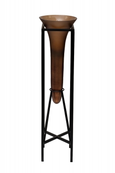 Напольная подставка под цветы на стеклянном основании 20X20X81 CM