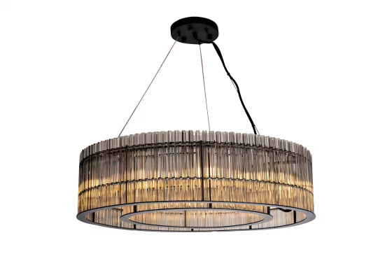 Подвесная люстра чёрная с прозрачным стеклом 70X70X150 CM 1