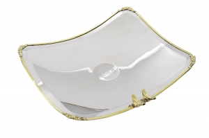 Блюдо прямоугольное на ножках "Birds" нерж.сталь 32X25X5 CMсм