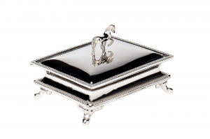 Шкатулка Horse из нержавеющей стали хромированная 10X12X8.5 CM