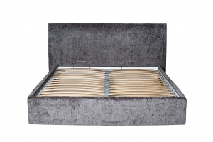 Кровать Modena с подъемным механизмом, шенилл Grammy 980, серый 218X215X111 CM