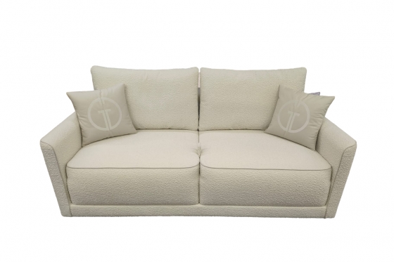 Диван Portofino 200 двухм раскл с кантом букле экрю Orso Ecru+Enzo000 1