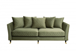 Диван Sorrento 220 трехместный, оливковый велюр 220X101X88 CM