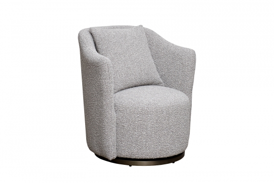 Кресло Verona вращающееся, букле серый Orso-SER/бронза 70X77X80 CMсм 2