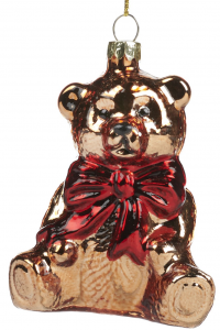 Стеклянное ёлочное украшение Teddy Bear 9 CM