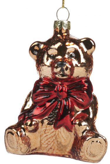 Стеклянное ёлочное украшение Teddy Bear 9 CM 1
