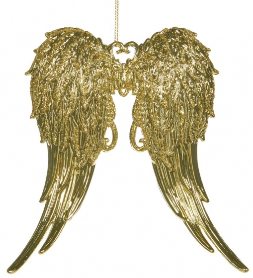 Ёлочная подвеска Gold Angel Wing 14 CM 1
