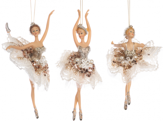 Набор из трёх ёлочных игрушек Ballerinas 17 CM 1