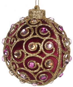 Новогоднее украшение Jewel Swirl Ball 9 CM