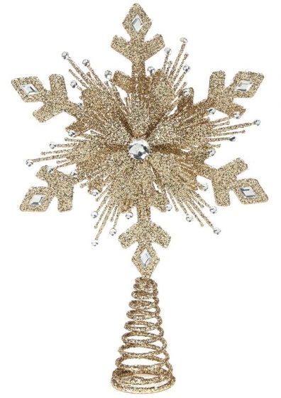Верхушка для ёлки Jewel Snowflake 33 CM 1