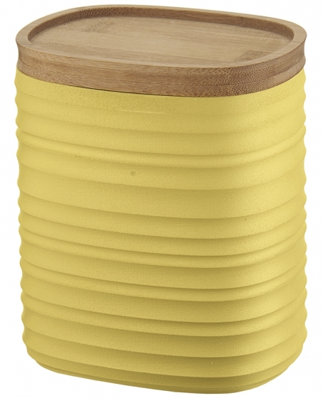 Емкость для хранения с бамбуковой крышкой Tierra 1 L желтая 1