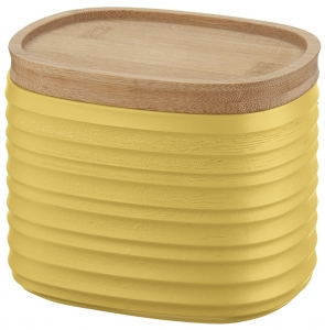 Емкость для хранения с бамбуковой крышкой Tierra 500 ml желтая