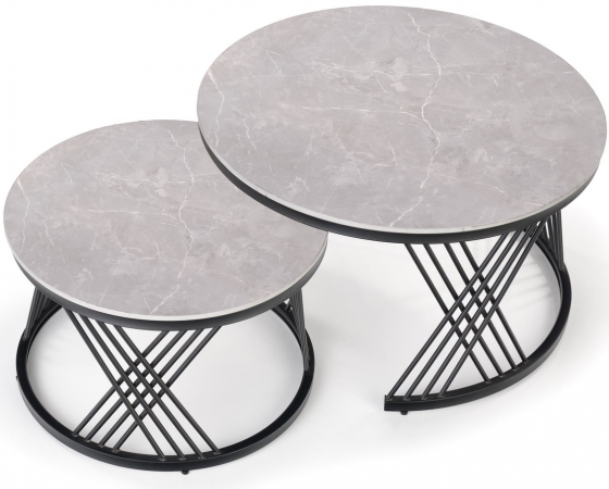 Комплект из двух столиков Flamingo 80X80X46 / 60X60X40 CM 2