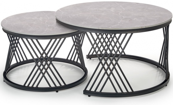 Комплект из двух столиков Flamingo 80X80X46 / 60X60X40 CM 1