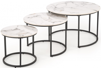 Комплект из трёх столиков Gilda 80X80X50 / 60X60X45 / 45X45X40 CM