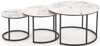Комплект из трёх столиков Gilda 80X80X50 / 60X60X45 / 45X45X40 CM