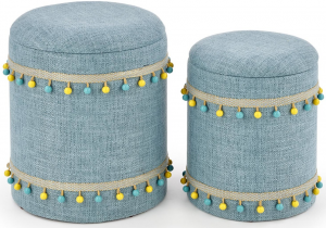 Комплект из двух пуфиков Grado 38X38X44 / 30X30X37 CM