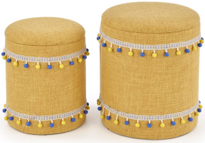 Комплект из двух пуфиков Grado 38X38X44 / 30X30X37 CM