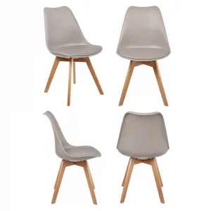 Комплект из 4 стульев Eames Bon латте 49X54X84 CM