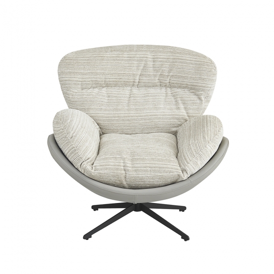 Кресло BLISS серый, экокожа, шенилл 3