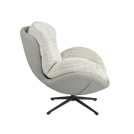 Кресло BLISS серый, экокожа, шенилл 4