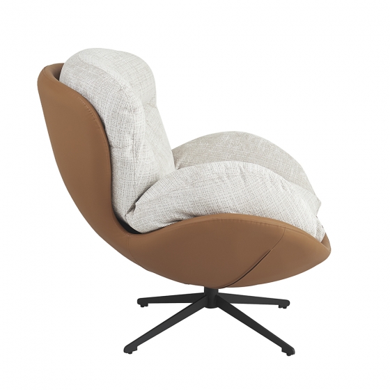 Кресло BLISS оранж/серый, экокожа, шенилл 4