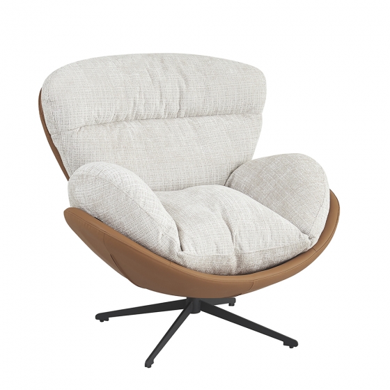 Кресло BLISS оранж/серый, экокожа, шенилл 1