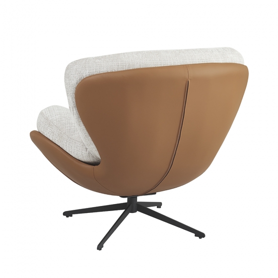 Кресло BLISS оранж/серый, экокожа, шенилл 5