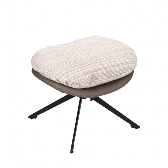 Оттоманка BLISS серый, экокожа, шенилл 10