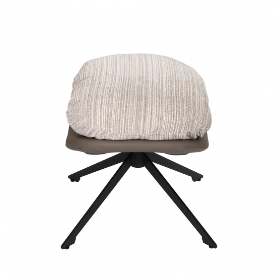 Оттоманка BLISS серый, экокожа, шенилл 11