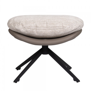 Оттоманка BLISS серый, экокожа, шенилл