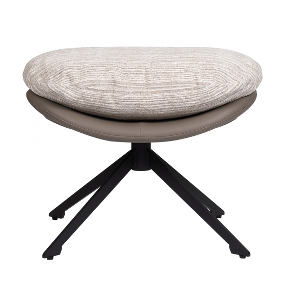 Оттоманка BLISS серый, экокожа, шенилл 1