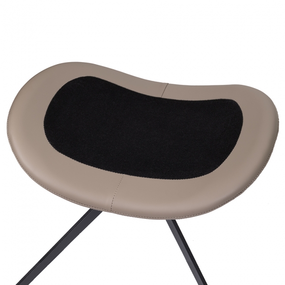 Оттоманка BLISS серый, экокожа, шенилл 3