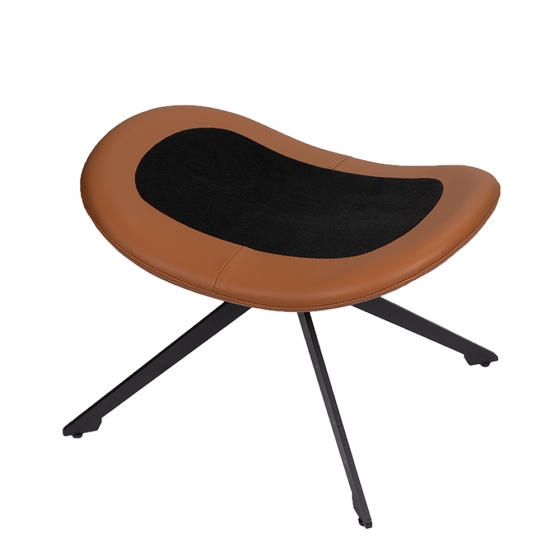 Оттоманка BLISS оранж/серый, экокожа, шенилл 3