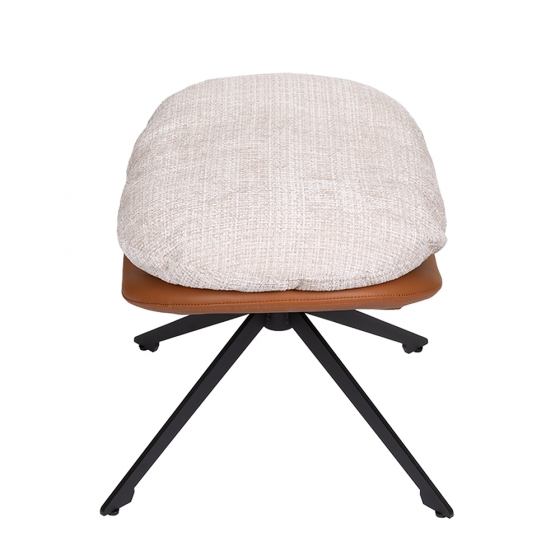 Оттоманка BLISS оранж/серый, экокожа, шенилл 10