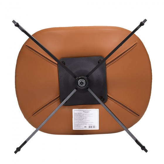 Оттоманка BLISS оранж/серый, экокожа, шенилл 5