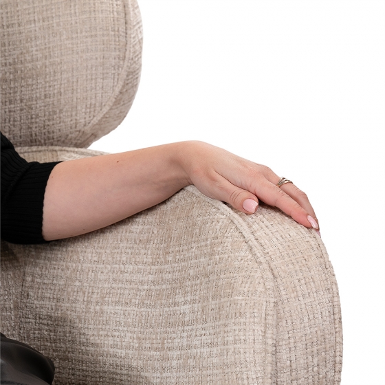 Кресло KING кремовый, шенилл 13