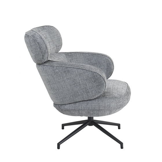 Кресло KING серый, шенилл 3