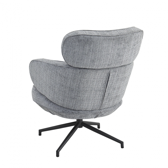 Кресло KING серый, шенилл 4