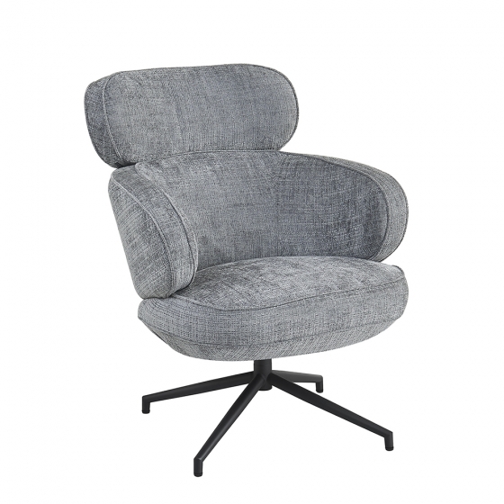 Кресло KING серый, шенилл 1